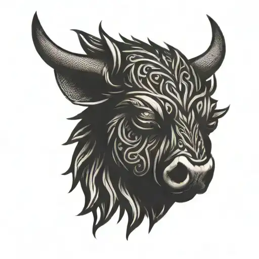 Irish Celtic Boar Head Angry