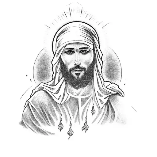 Arm Sleeve With Jesus And Something Tropical