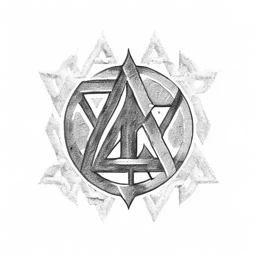 Ukraine Trident Symbol With Palestine