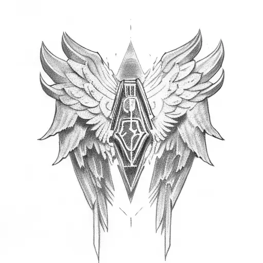 Halo Heart Wings Symbol