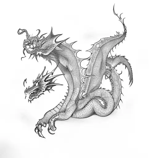 Stackof Books With Dragon