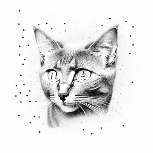 Grey Cat With Only Left Eye In Light