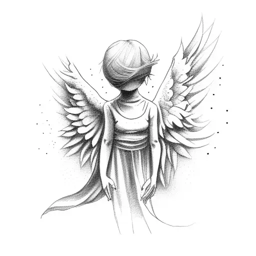 Angel With A Tree And Other Features That Complement Those Images