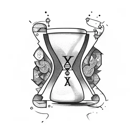 Hourglass With The Word Today Written On It