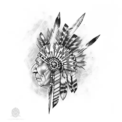 American Indian With Bow And Ax