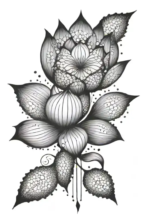 Lotus Flower Geometric Design