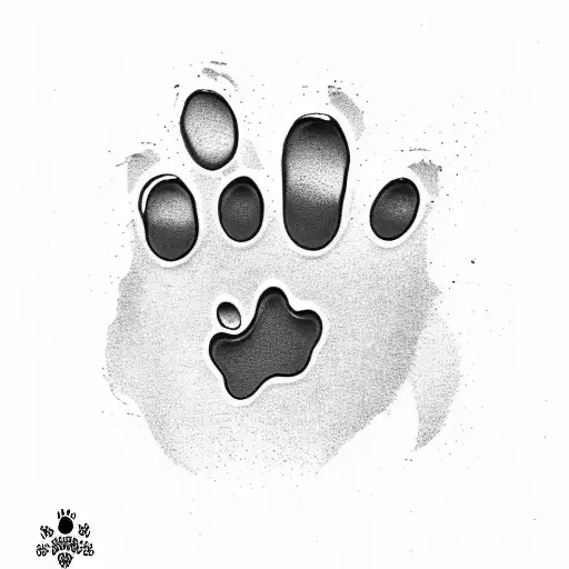 Dog Paw Print With The Word Bishop Next To It