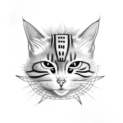 Son And Daughter Cat Tribal