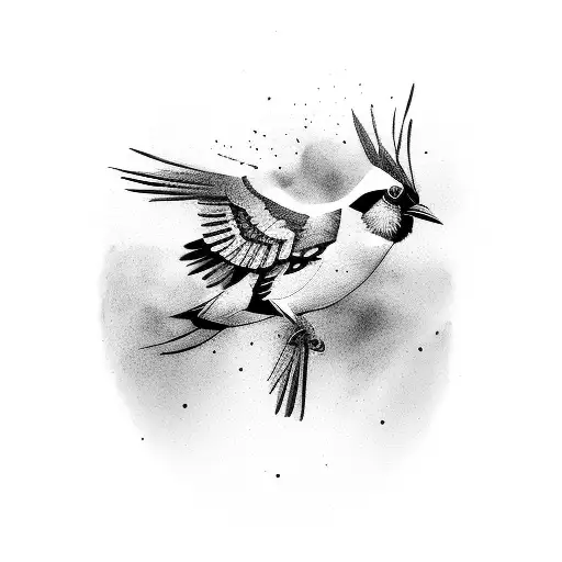 Two Magpies Rough Sketch Black Mirror