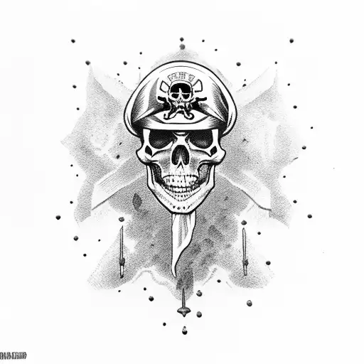 Pirate Skull Shooting A Gun