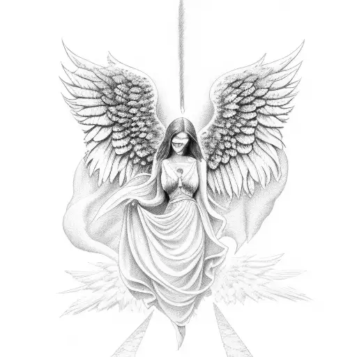 Angel Looking Out From Devils Heart