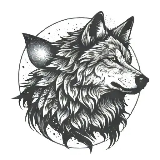 Wolf Howling To The Moon