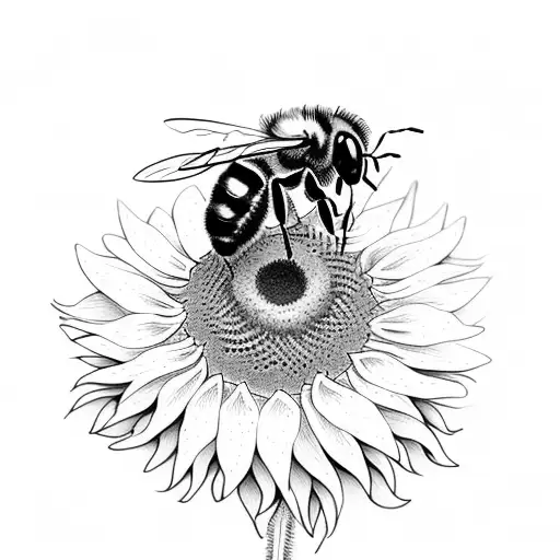 Honey Bee Sunflower