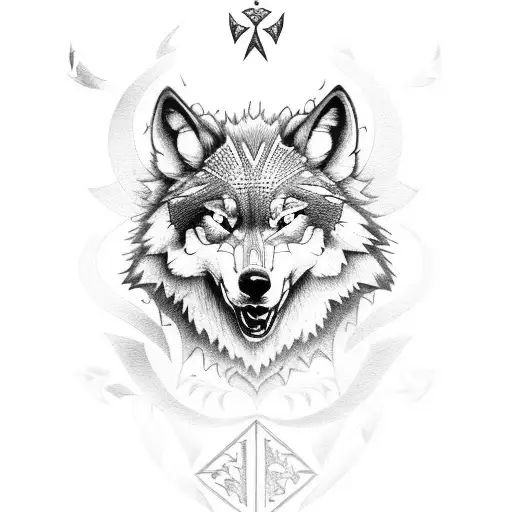 Family Crest Tattoo Wolf Pack