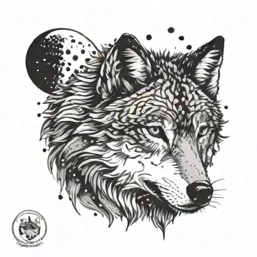 Wolf And Moon
