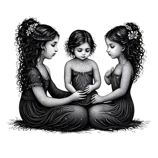 Mother Children And Mom