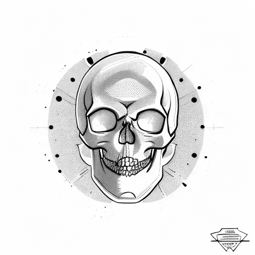 Skull Inside Of An Empty Space Helmet