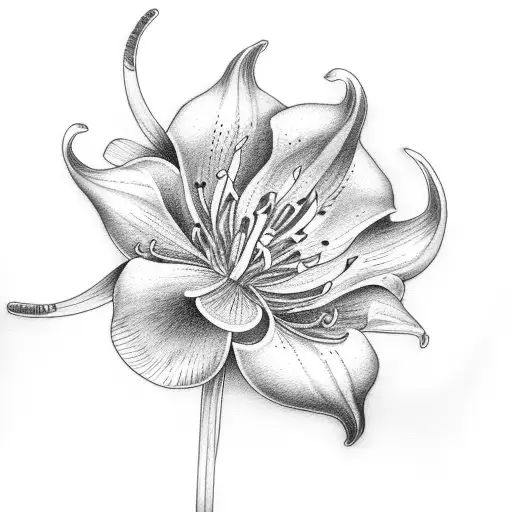 White Lily And California Poppy