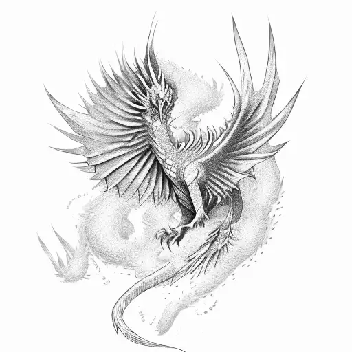 Phoenix With Ice Dragon