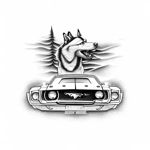 Husky Transforming Into A Classic Mustang Car