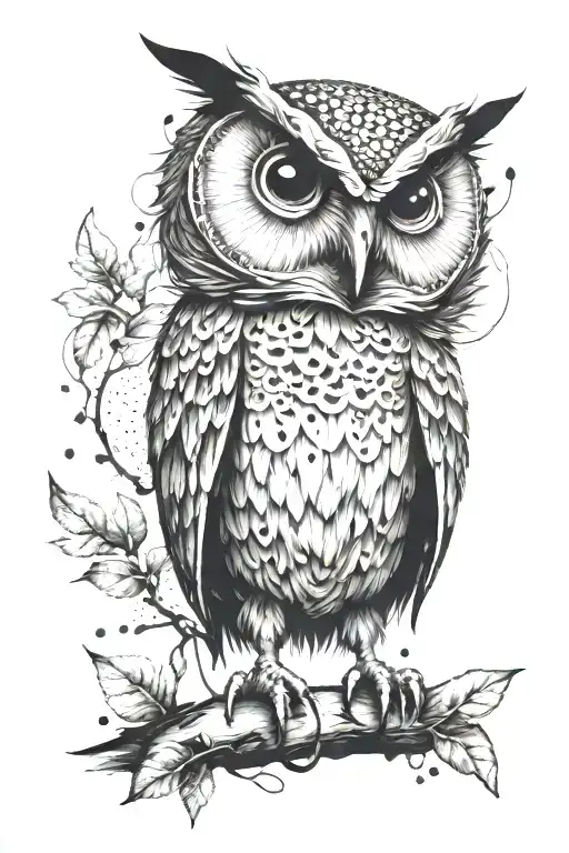 An Owl On A Branch