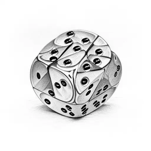 Two Dice With Number 4 Showing On It