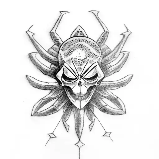 Phantom Troupe Spider Tattoo For Back