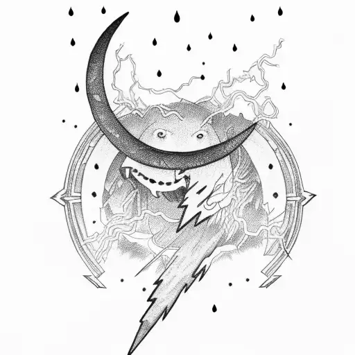 Lightning And Moon