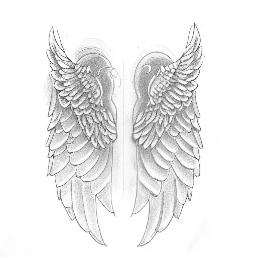 Angel Wings With Text Tommy