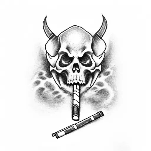 Grim Reaper With A Cigarette