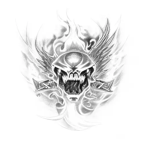 Dodge Charger With Fire