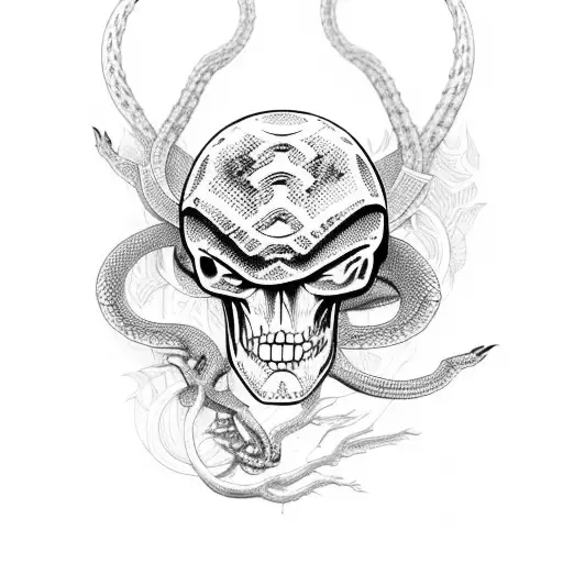 Snake That Is Half Skeleton