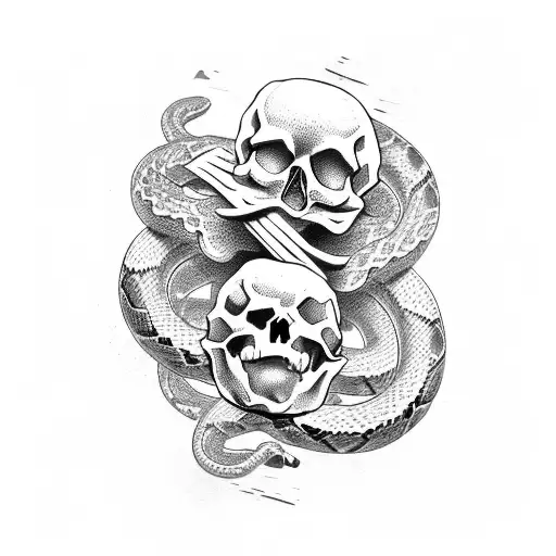 Skull And Snake Minimalism