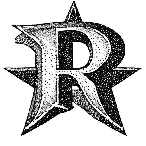Letter R With Star