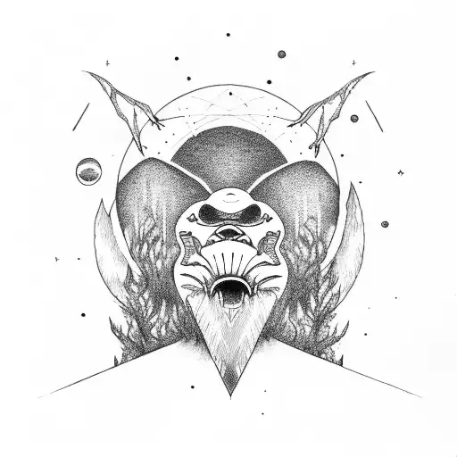 Alien Ship Beaming Up Sasquatch