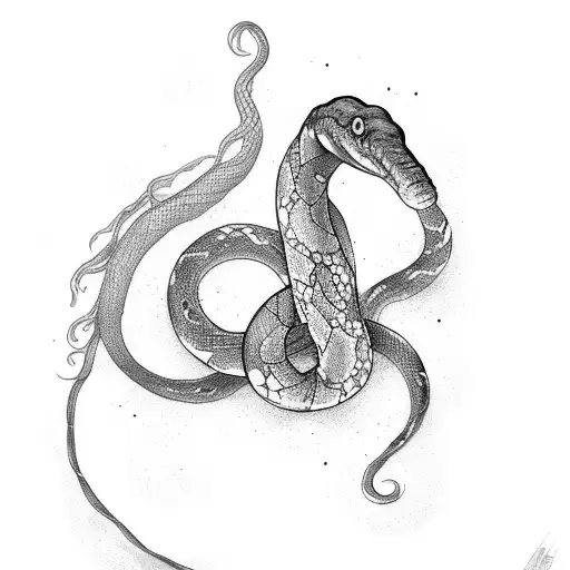 Long Snake With Particles