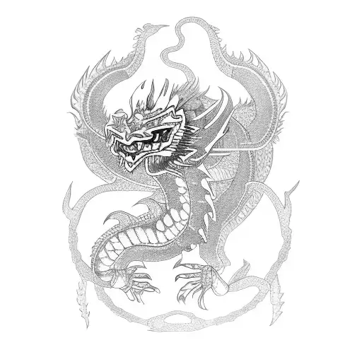 Mayan Dragon With Leaves