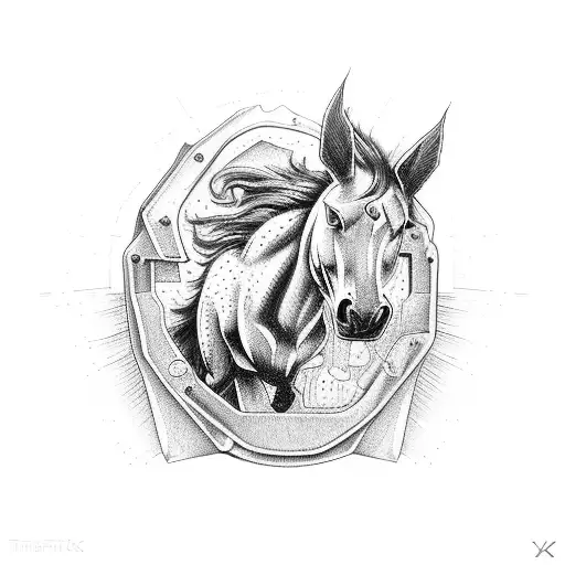 Mechanic's Tools Transforming Into A Classic Mustang Car