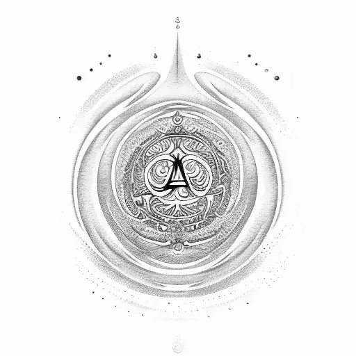 Fineline Ocean Wave With Om Symbol