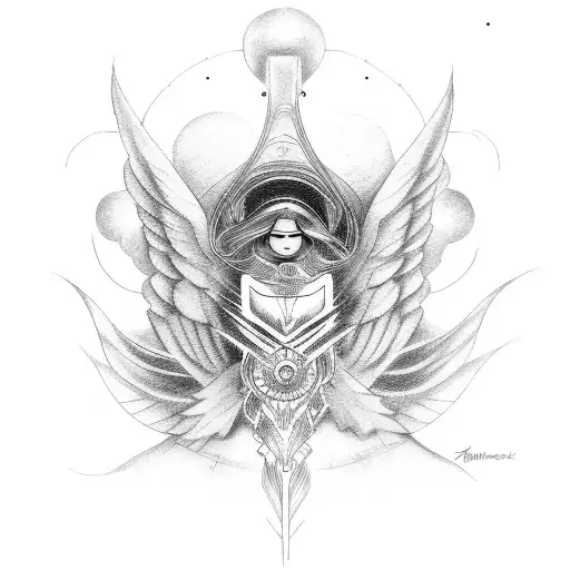 Angel With An Native Who Create A Light Sphere