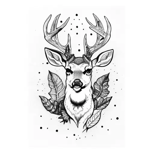 Deer Decaying In Leaves