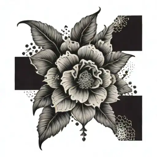 Comedic Gardener Tattoo With Intricate Floral Details