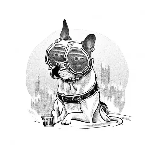 A Dog Driving A Vintage Convertible With Its Head Out The Window