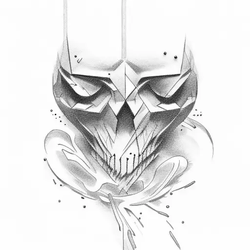 Modern Line Tattoo With Letter B