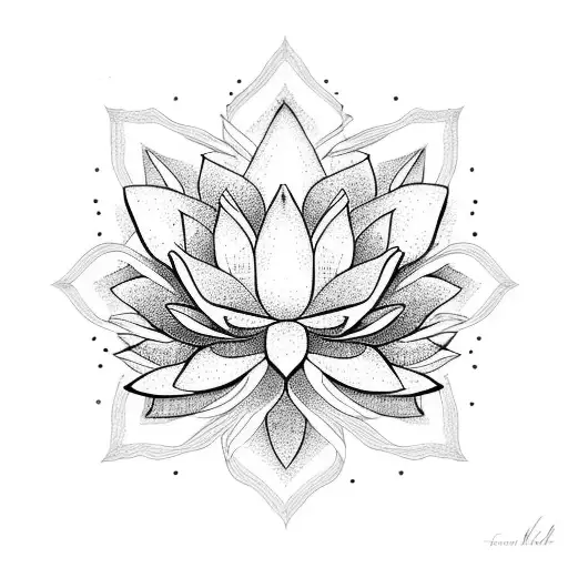 Stacked Lotus Abstract