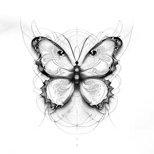 Butterfly Snd Curly Line