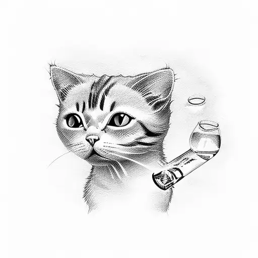 Cat Holding Liquor