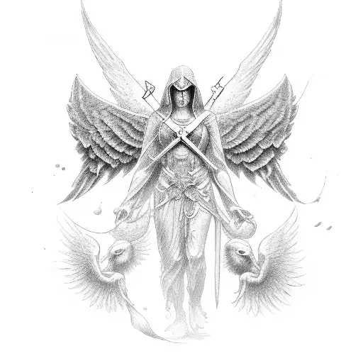 Guardian Angel And Angel Of Death