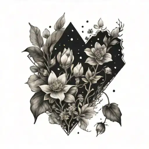 A Crystal Garden With Flowers Blooming In Space