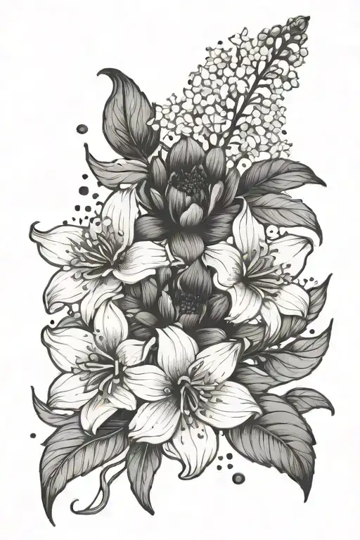 May And August Birth Flower Bouquet